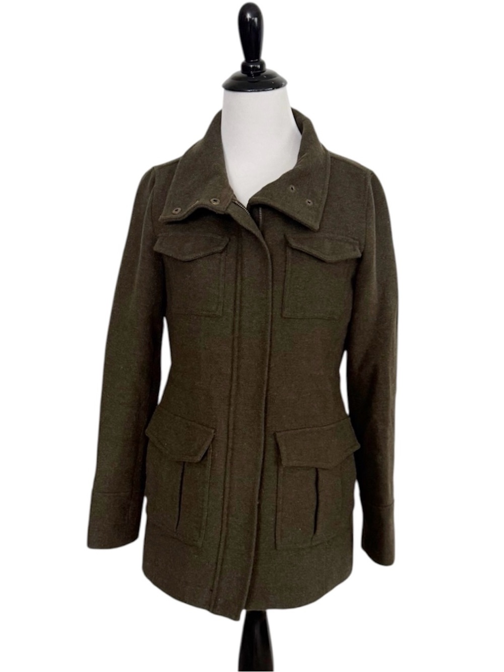 LOFT Military Style Utility Jacket Olive Green Size XS